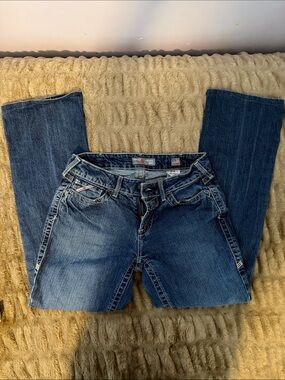Classic Dark Blue Bootcut Jeans - Unknown Brand